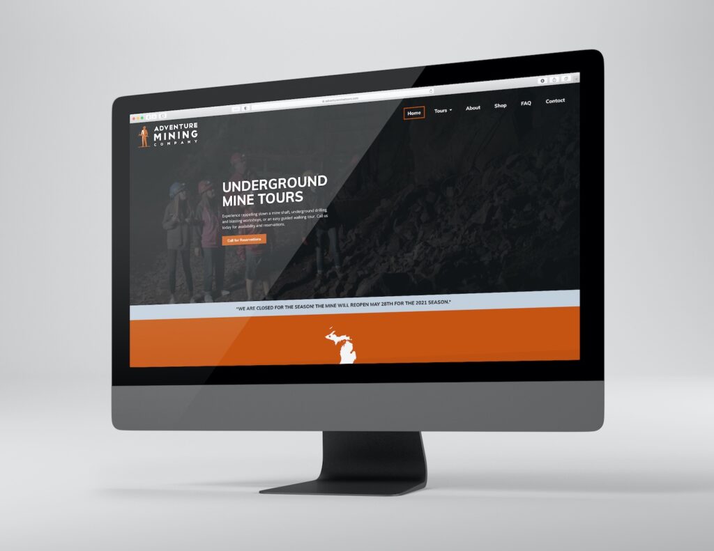 Underground Mine Tour Website Design